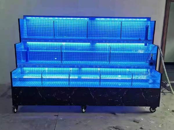 酒店飯店海鮮池水產店魚缸定做 超市多層養